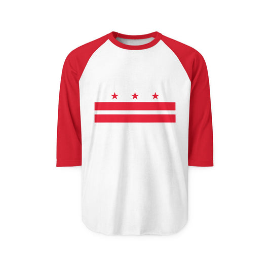 Washington D.C. Flag Raglan Shirt | Unisex 3/4 Sleeve Tee | Patriotic Apparel | Perfect for Sports Events, Casual Outings, Proud D.C. [...]