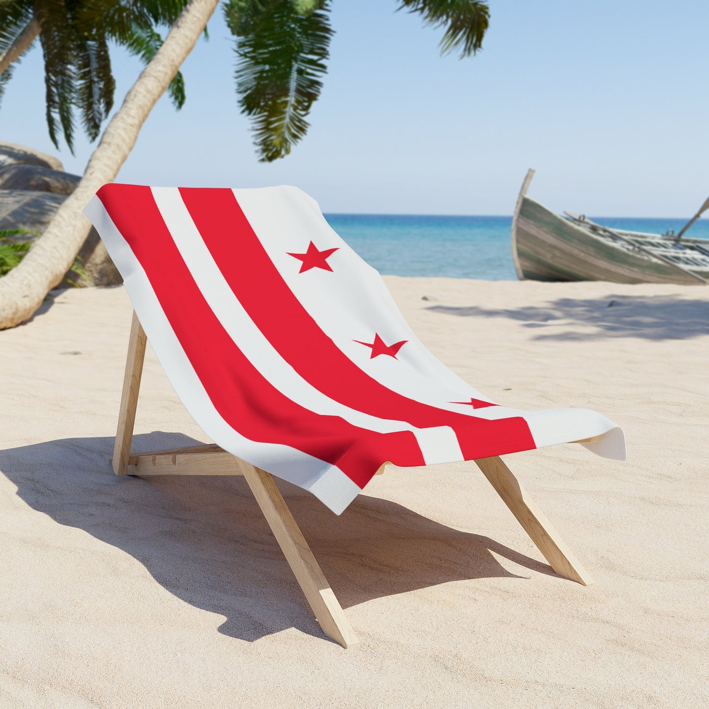 Beach Towel with Washington DC Flag