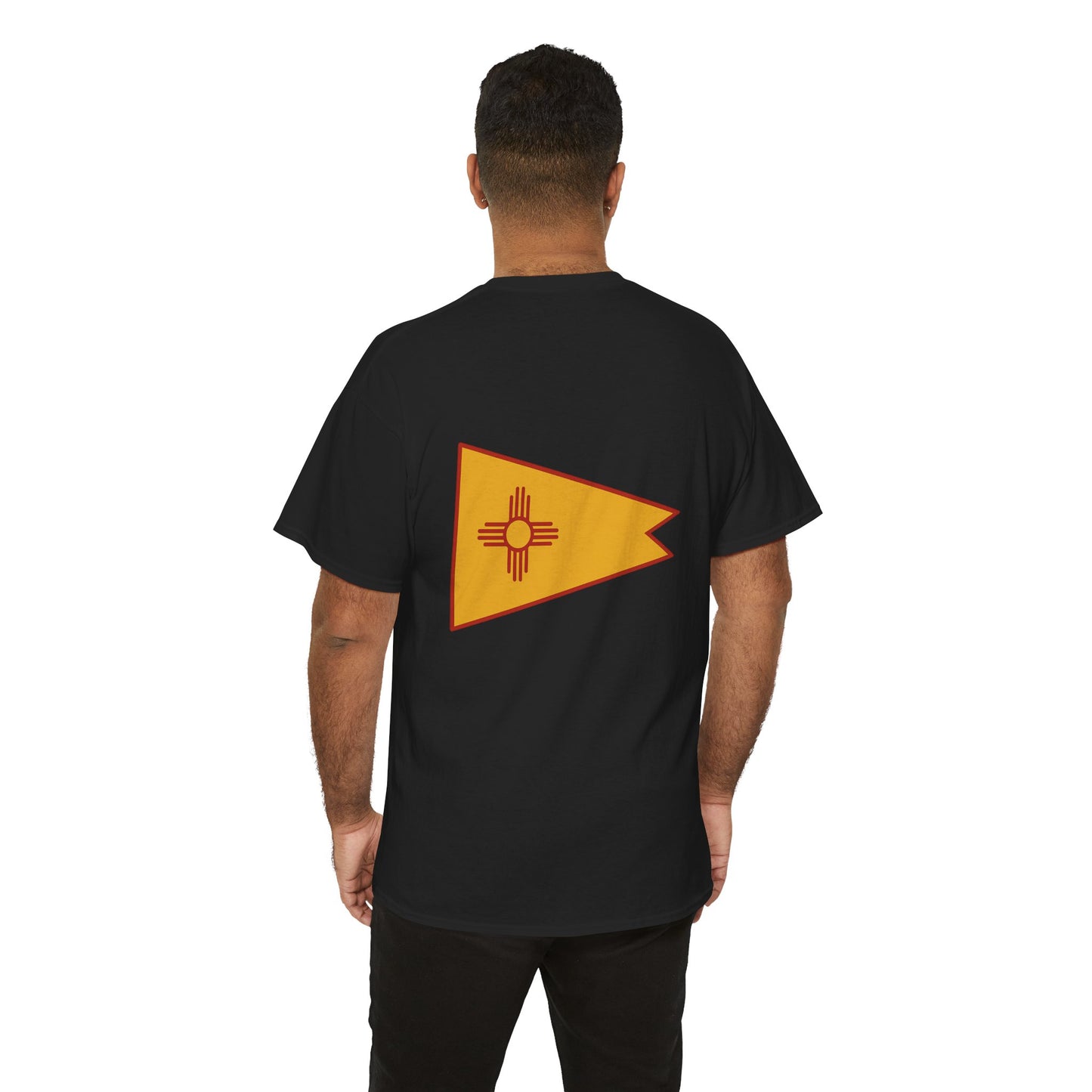 New Mexico Flag Inspired Unisex Heavy Cotton Tee, Casual T-Shirt, Gift for Travelers, Summer Outfit, Custom Graphic Tee