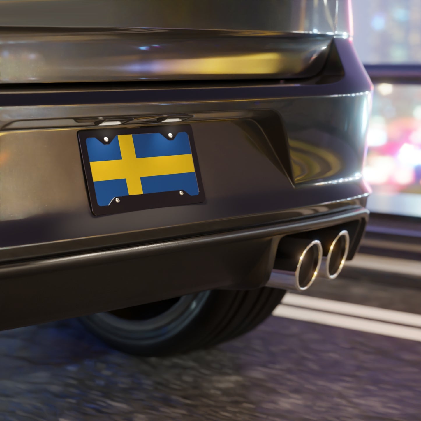 Car Plate license Tag - Sweden Flag