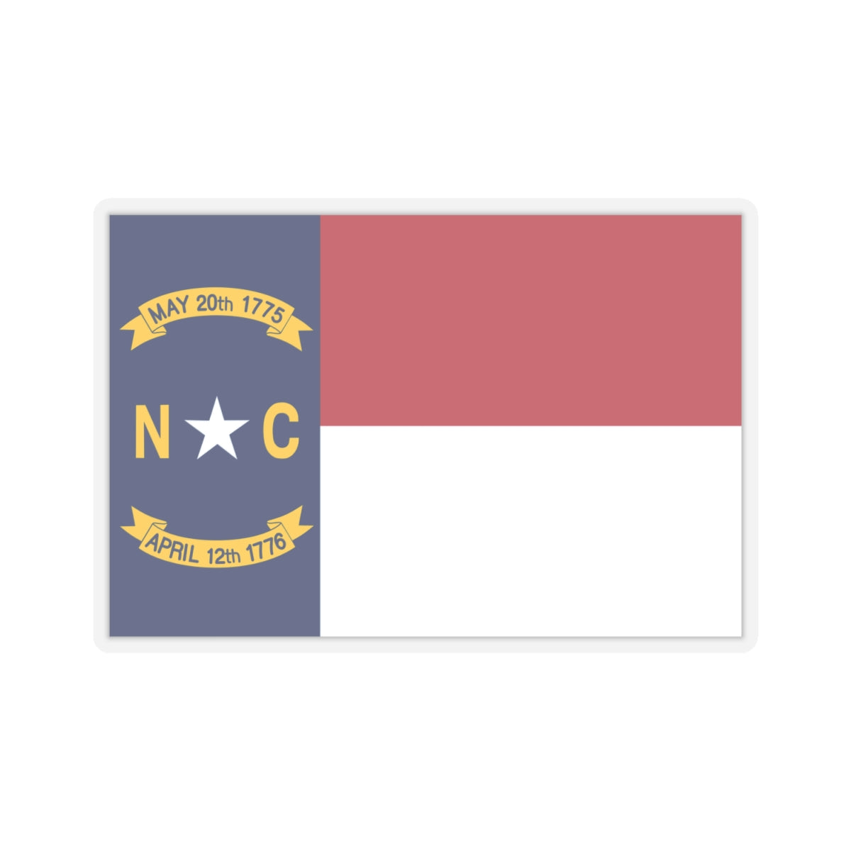 State Flag Sticker - North Carolina  Sticker