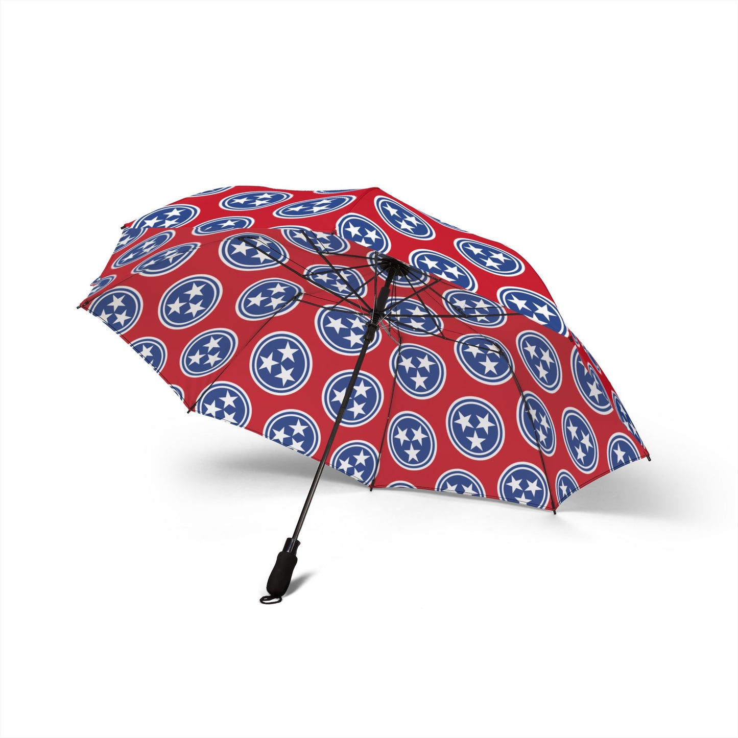Foldable Umbrella - Tri Star Tennessee State Flag Pattern - Travel Gift for Rainy Days