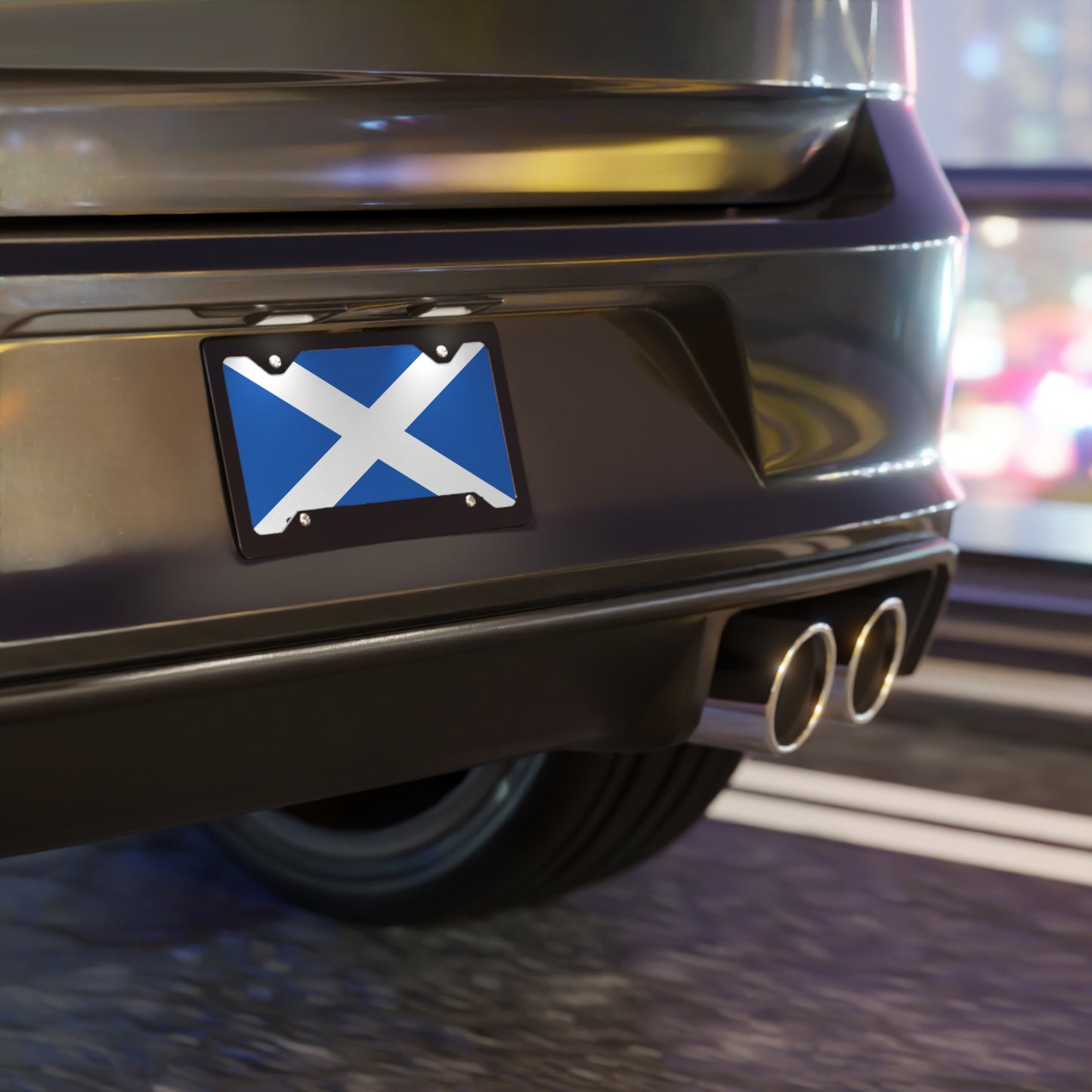 License Plate Tag - Scotland Flag Design