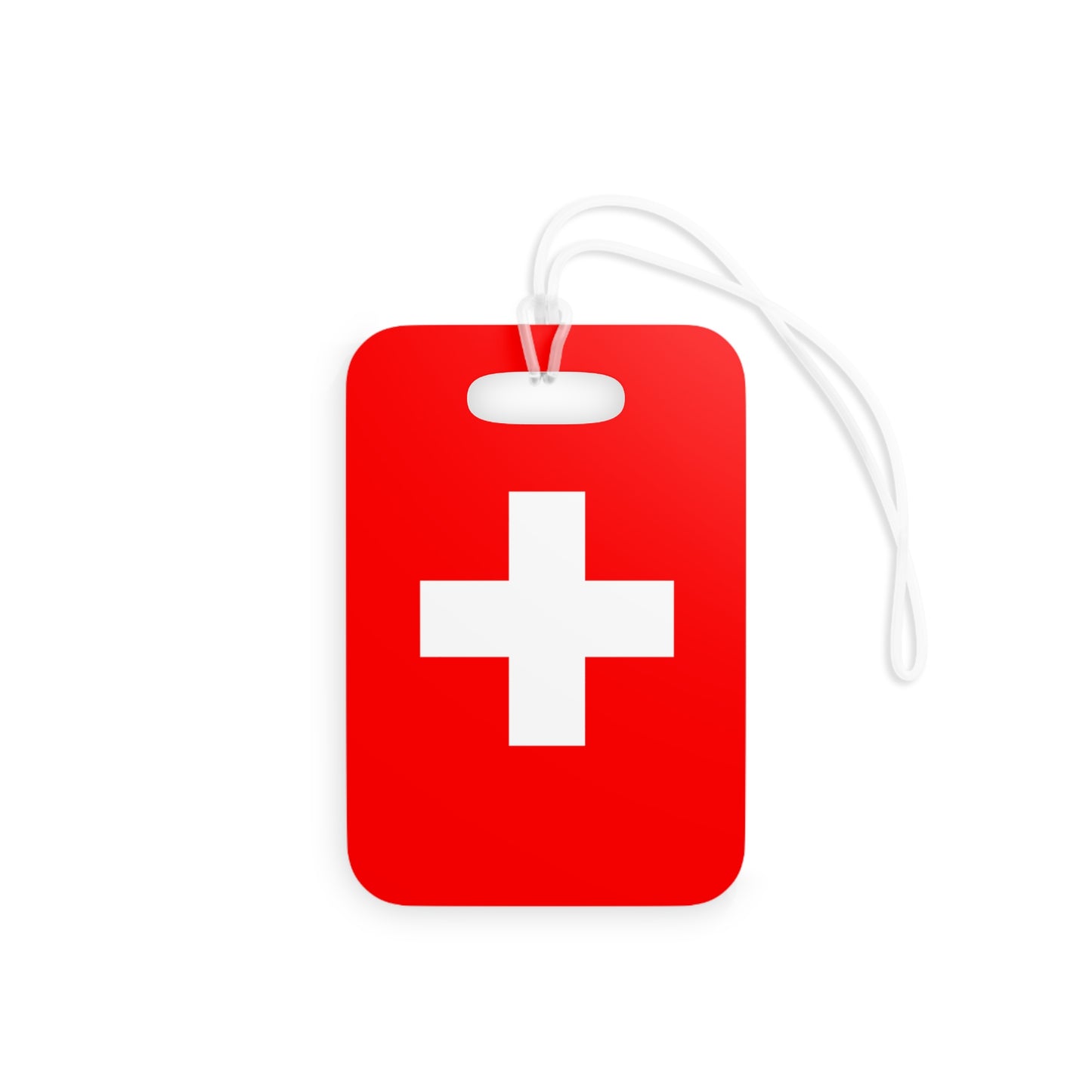 Switzerland Flag Luggage Tag, Great travel gift, airport tag or school bag tag