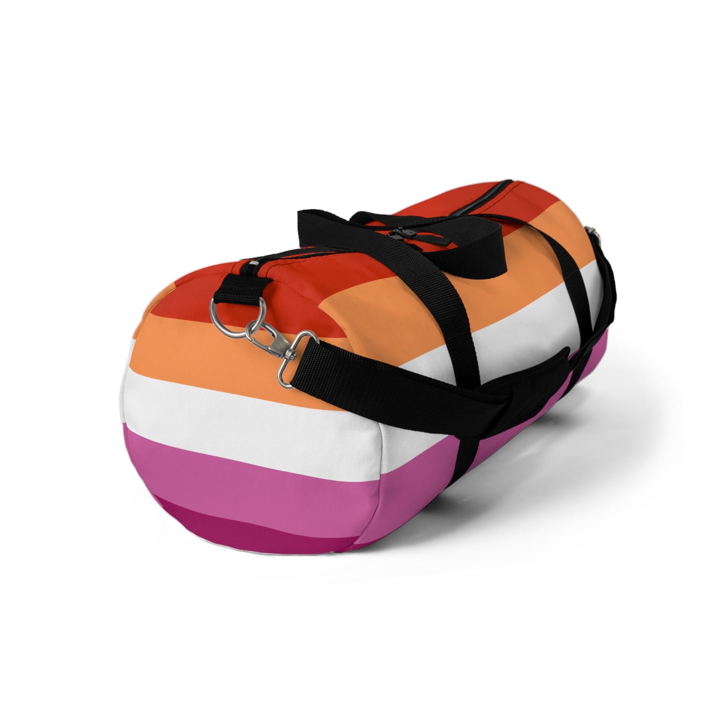 Canvas Duffel Bag with Lesbian Flag Design