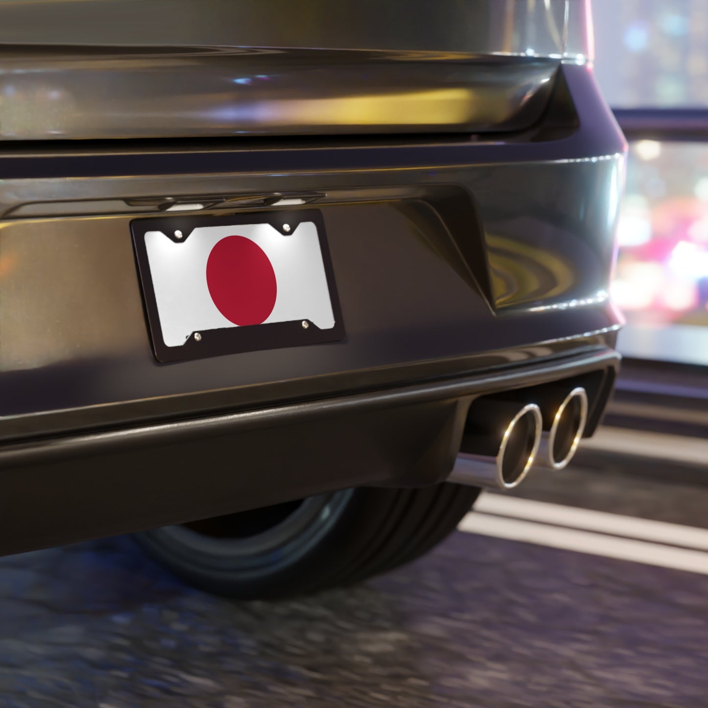 Car Plate Tag - Japan Flag Design