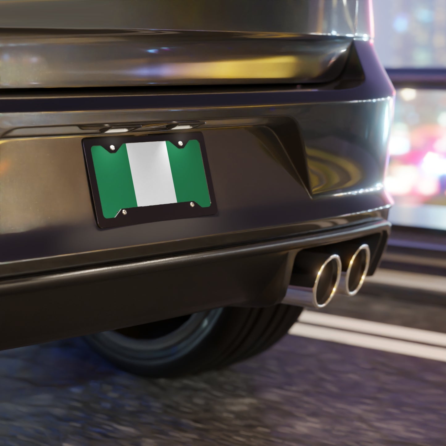 License Plate Tag - Nigeria Flag