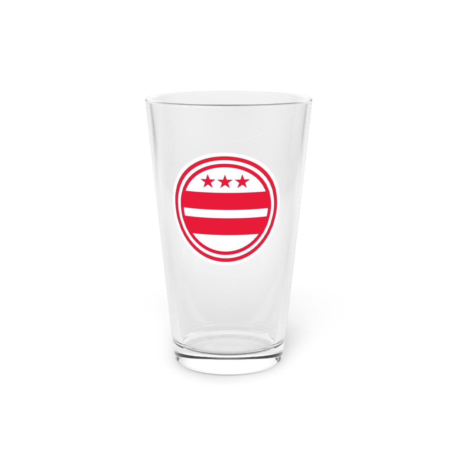 Pint Glass with Washington DC flag