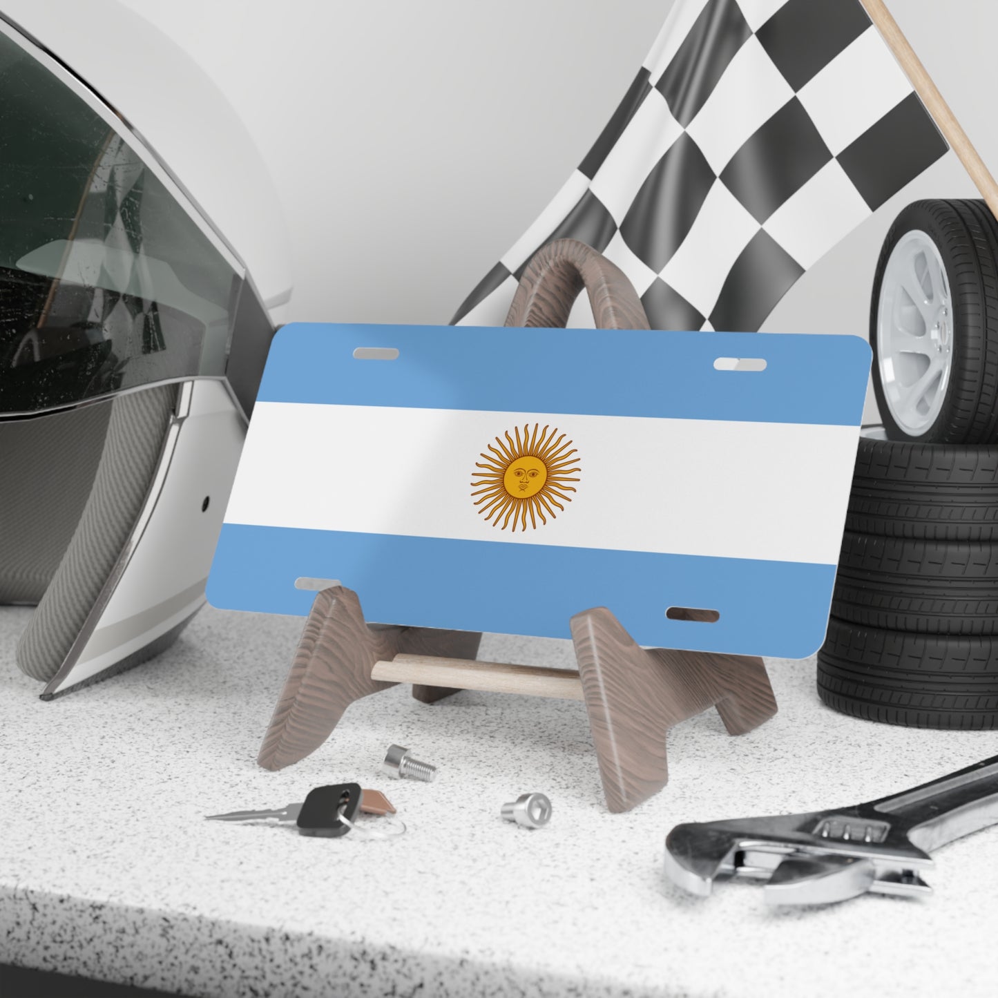 License Plate Argentina Flag car tag