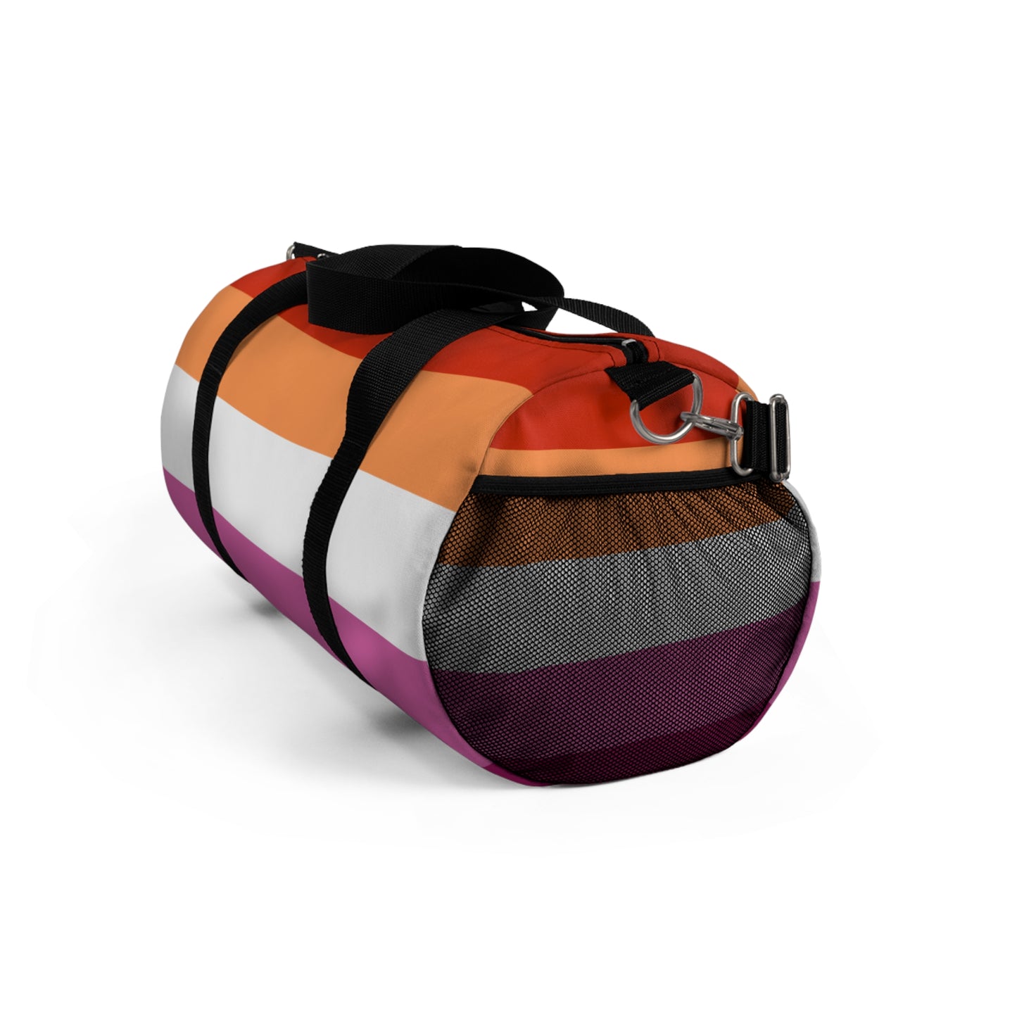 Canvas Duffel Bag with Lesbian Flag Design