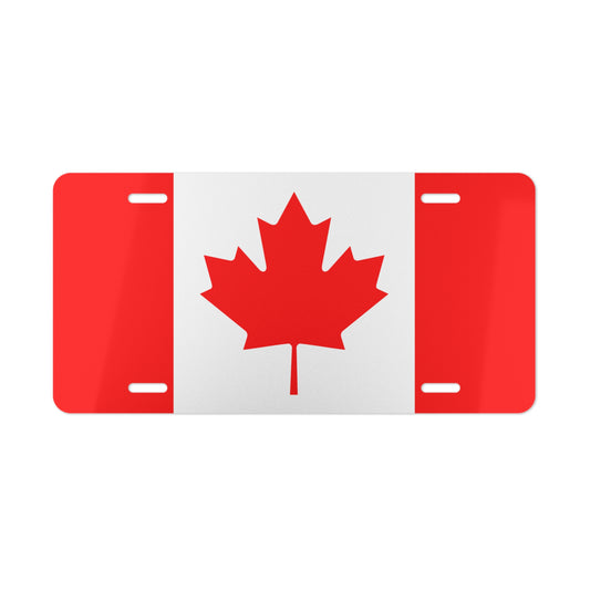 Canada flag car License Plate tag