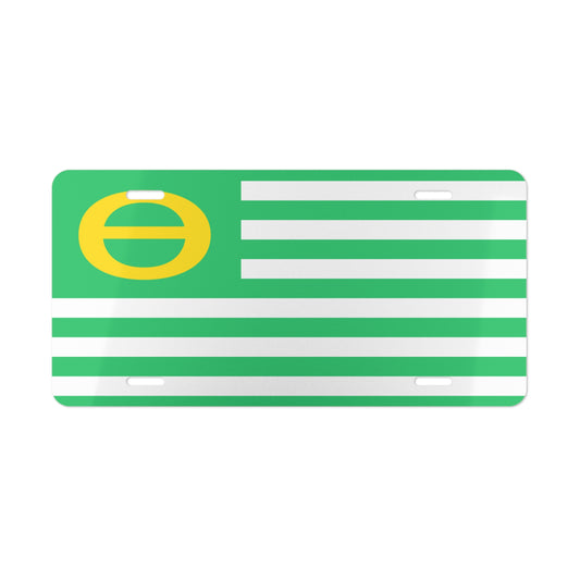 Car Plate Tag - Ecology Flag Design