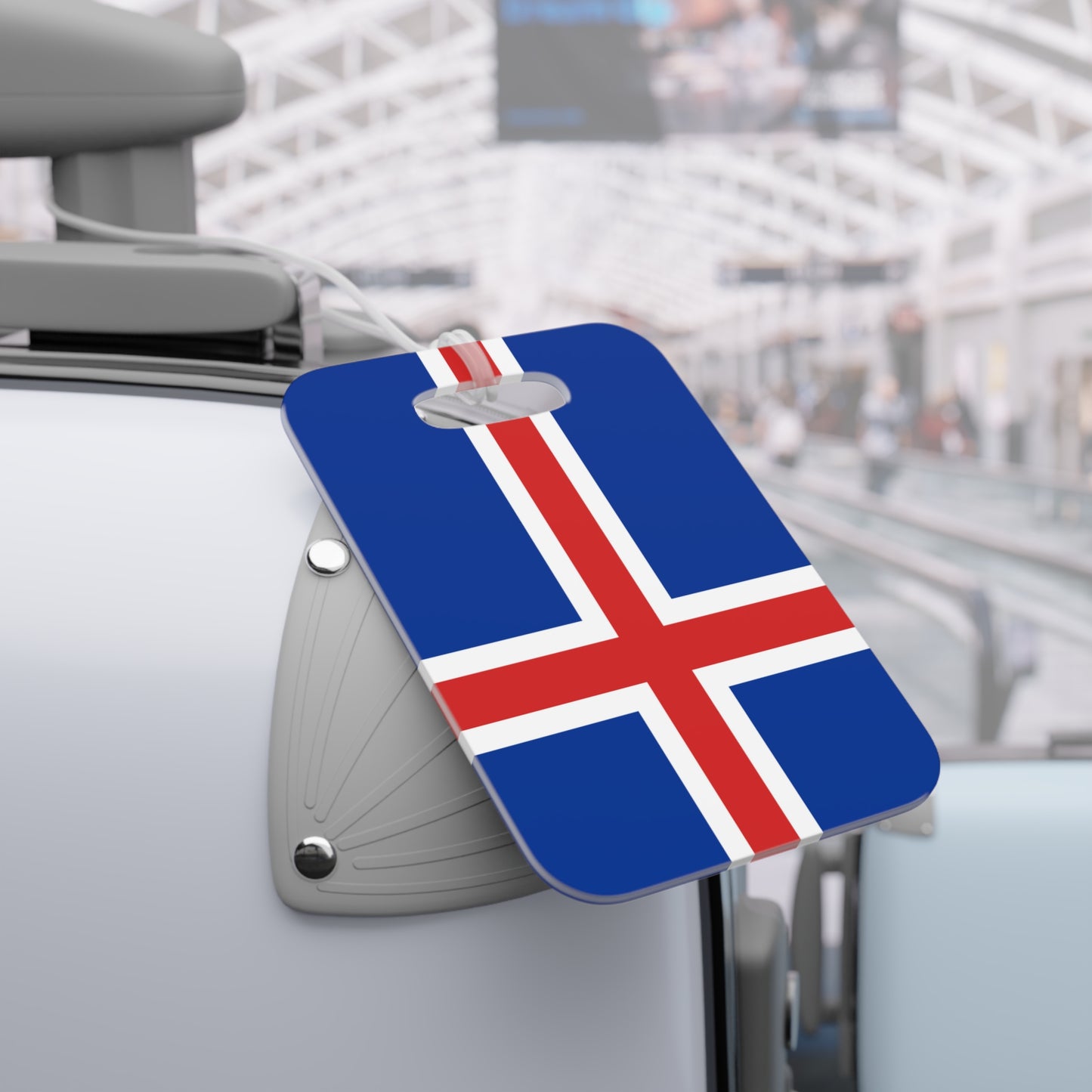 Iceland Flag Luggage Tag, Great travel gift, airport tag or school bag tag