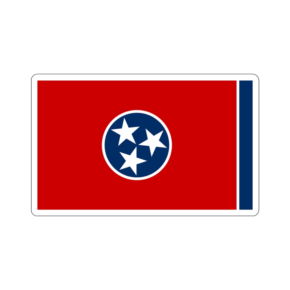 Tennessee Tri Star State Flag Sticker