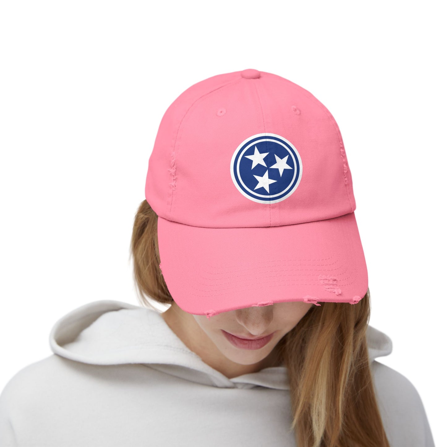 Distressed Cap Tennessee Tri Star Hat