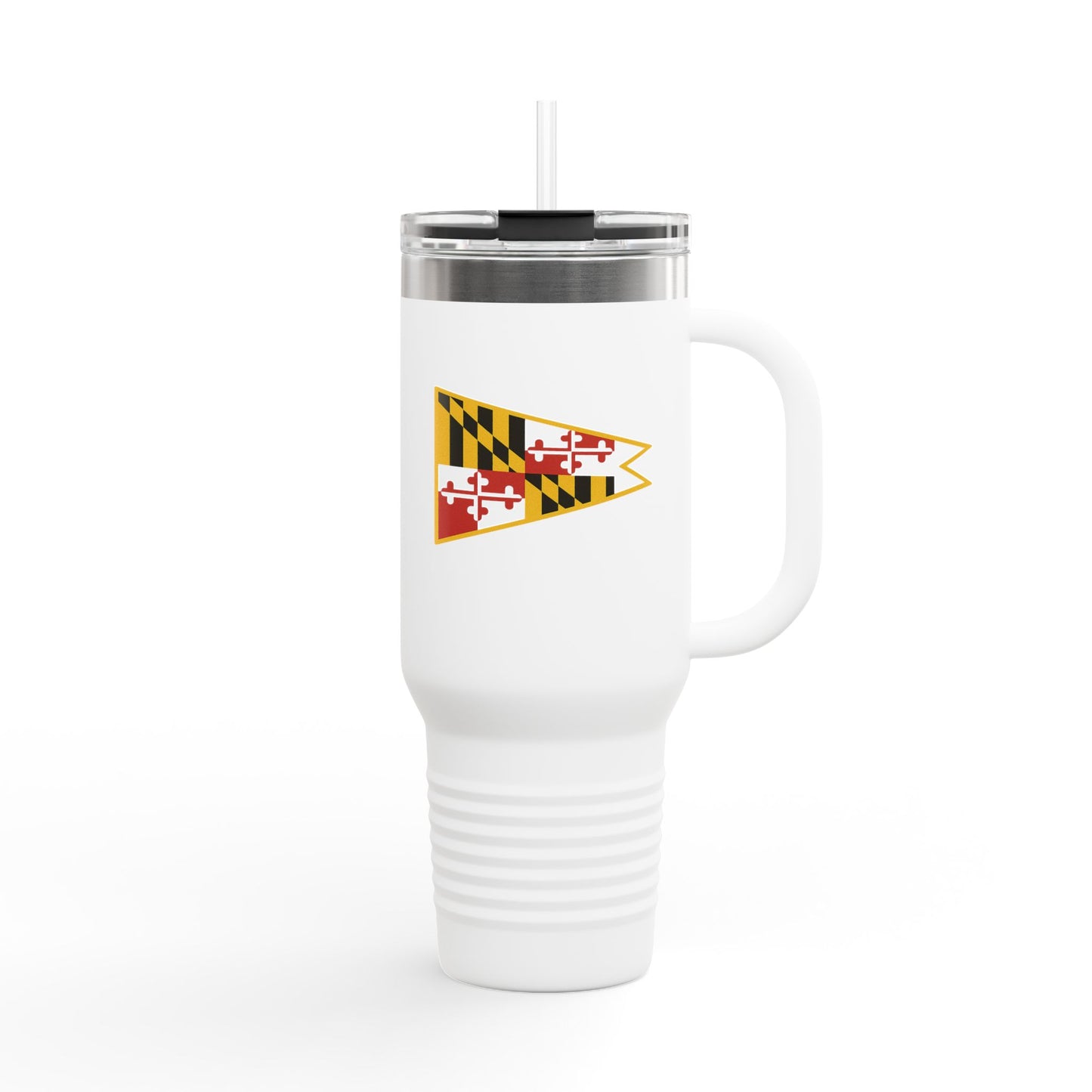 Maryland Flag Insulated Travel Mug - 40oz Coffee Tumbler for Adventurers