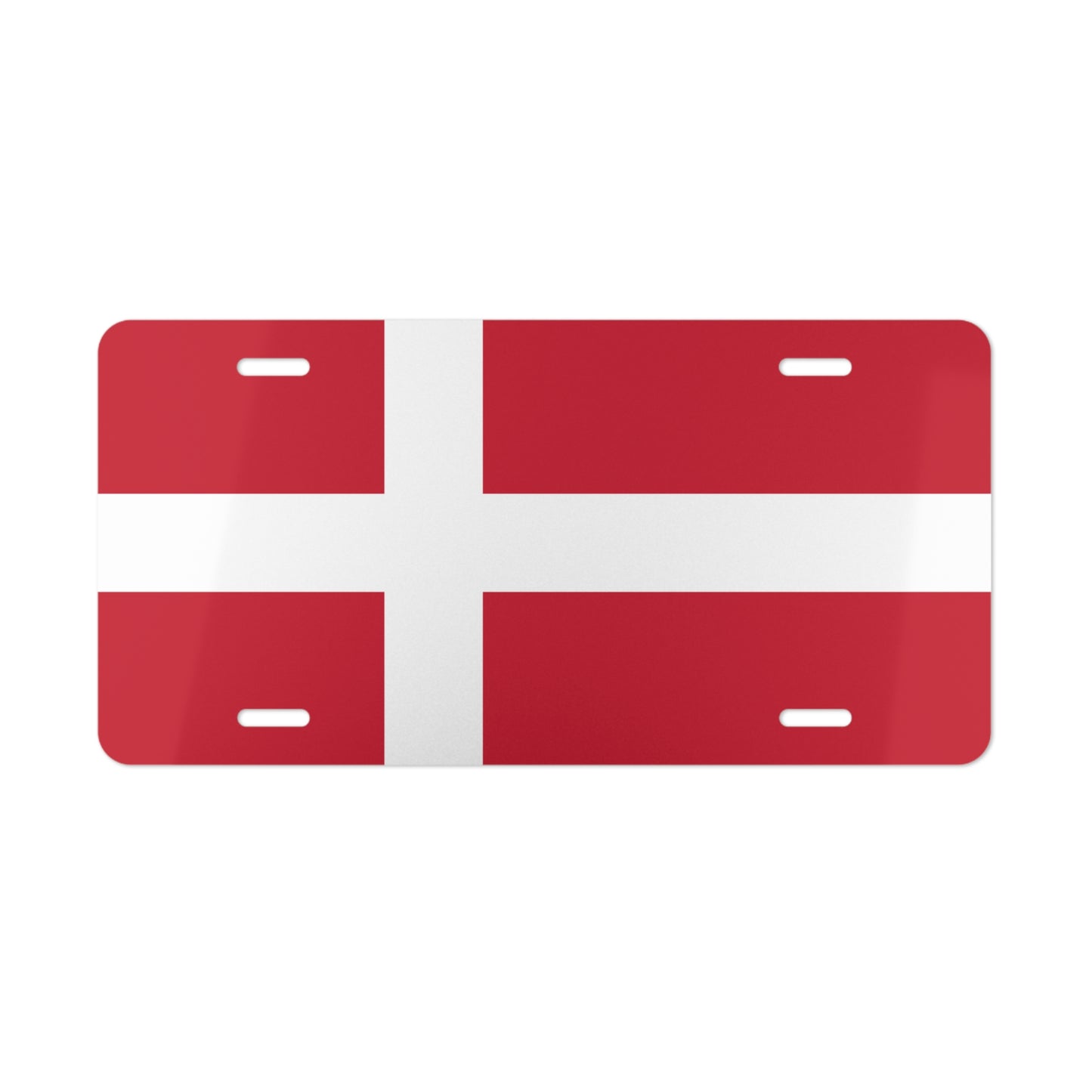 Car Plate Tag - Denmark Flag Design