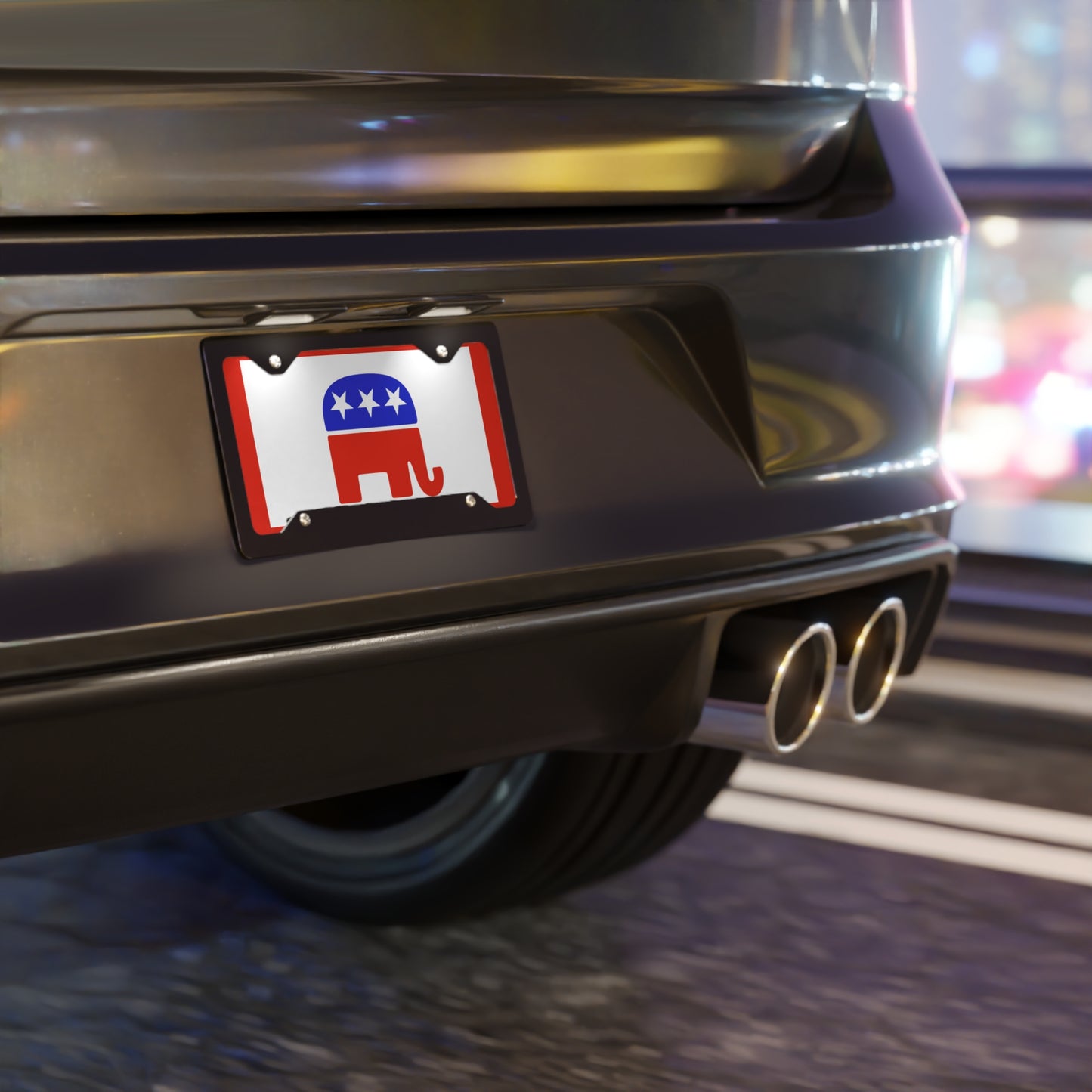 Car Plate Tag - Republican Flag