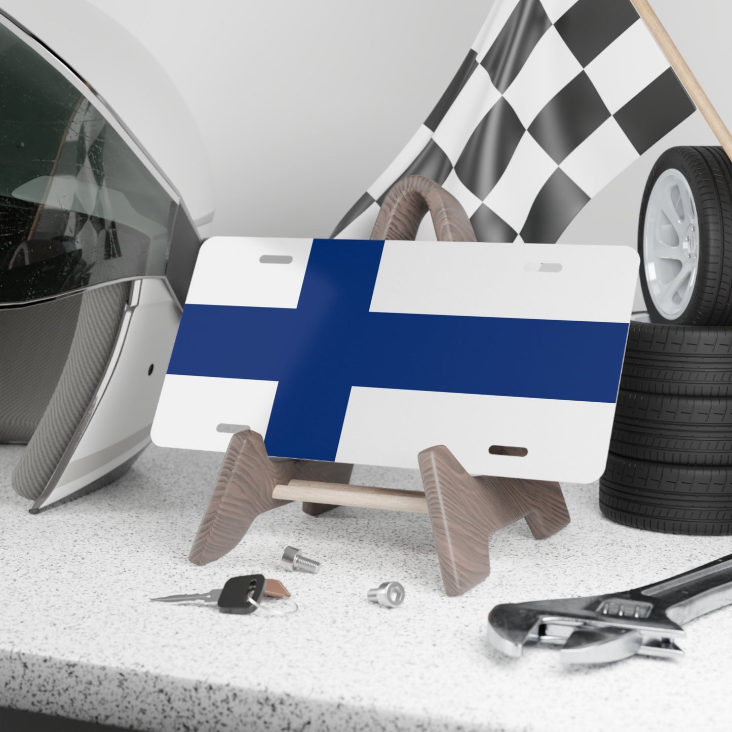 Car Plate Tag - Finland Flag