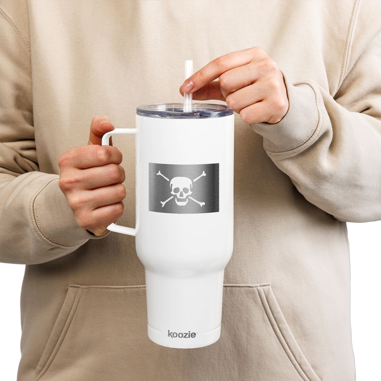Jolly Roger skull and bones Travel 40oz Tumbler Engraved Insulated Mug