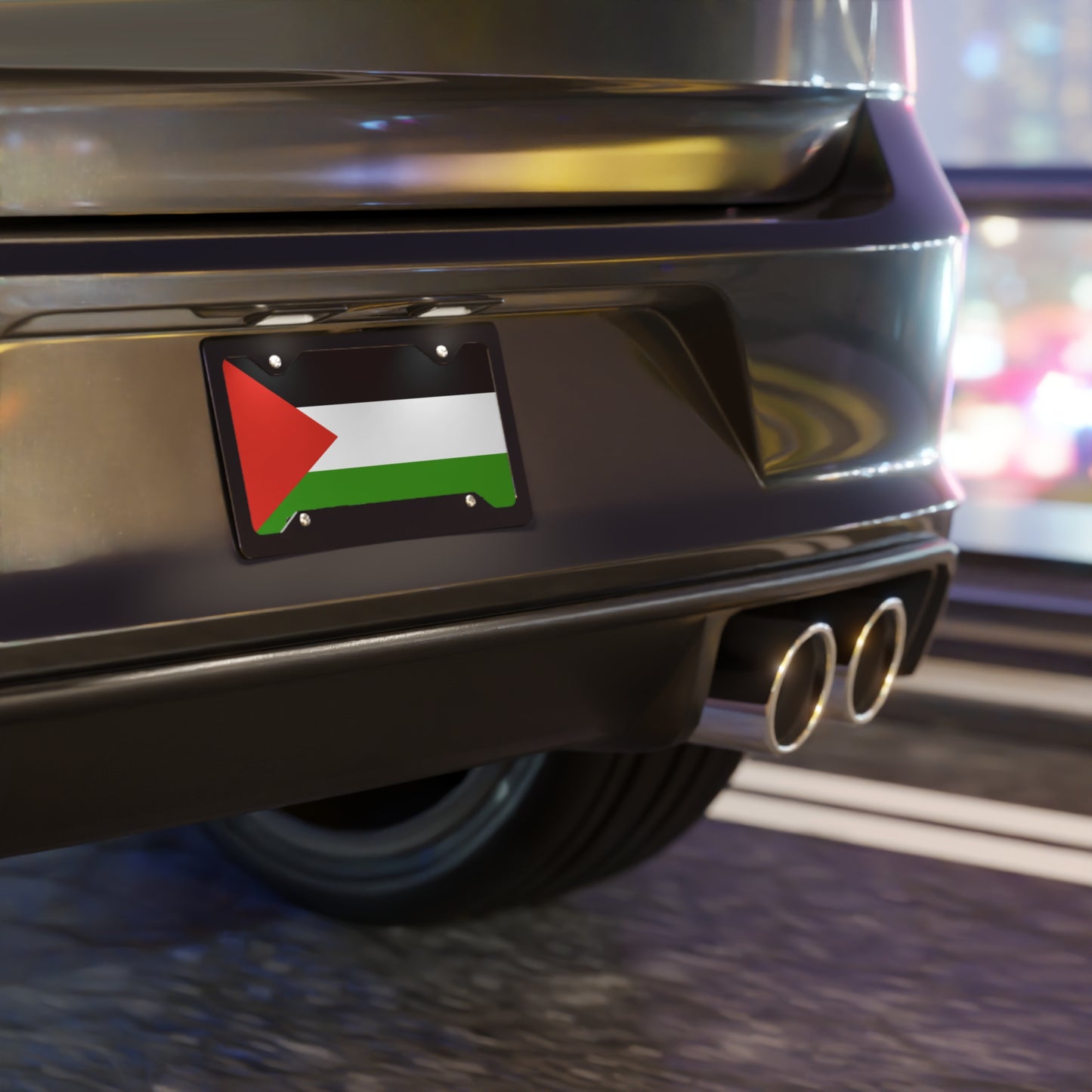 Car Plate Tag - Palestine Flag Design