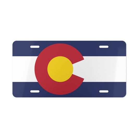 Colorado city flag car License Plate tag