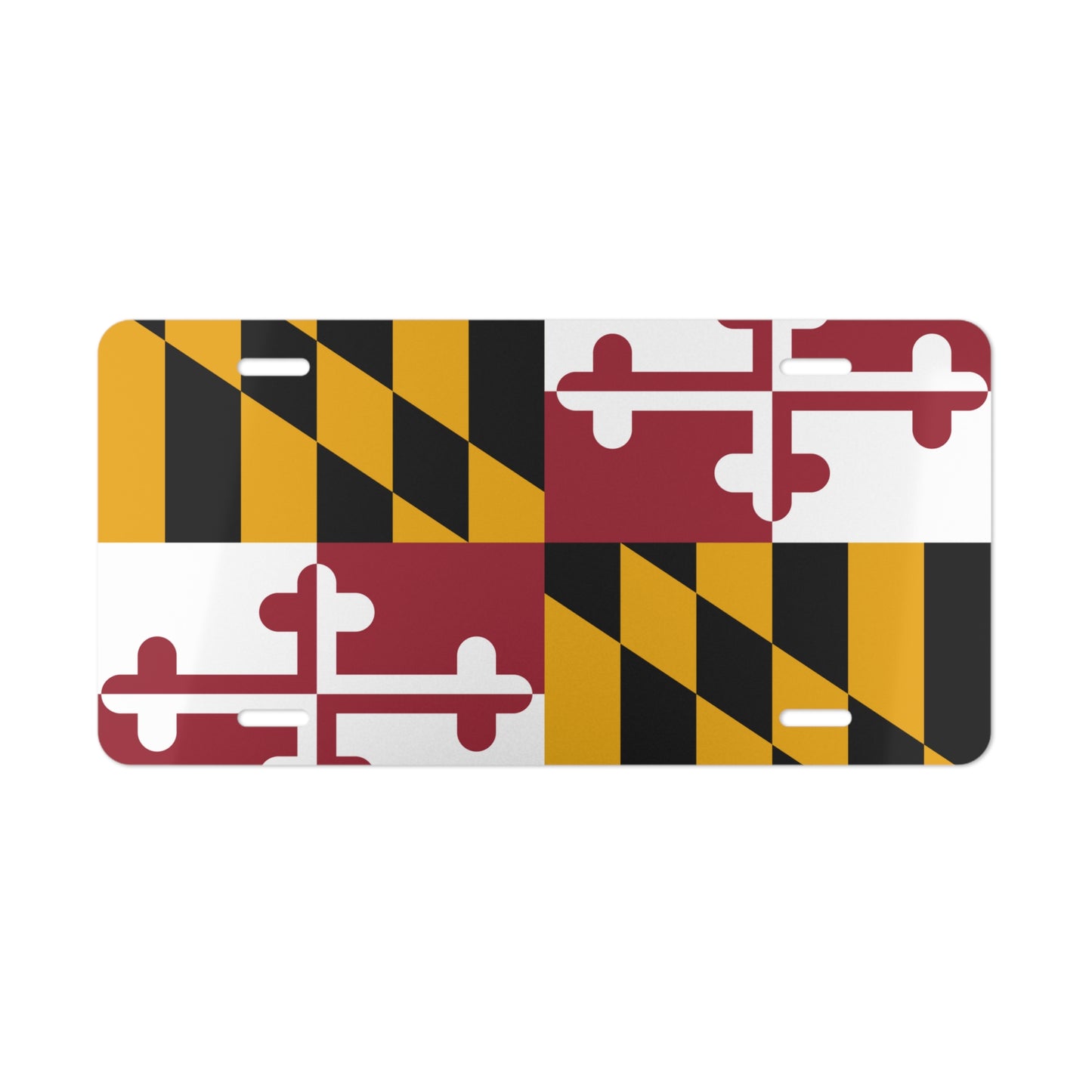 Car license tag Vanity Plate - Maryland Flag Design