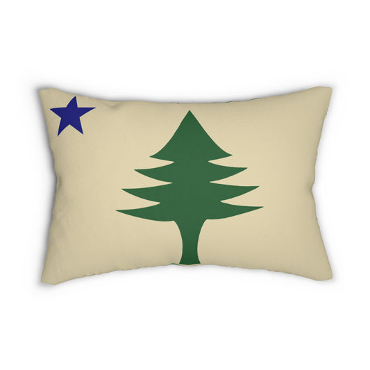 Maine State Flag Lumbar Pillow