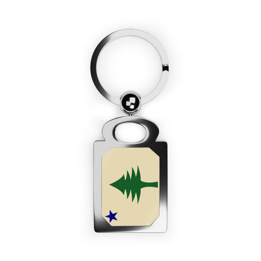 Rectangle Maine Flag Keyring great Maine welcome gift keyflob