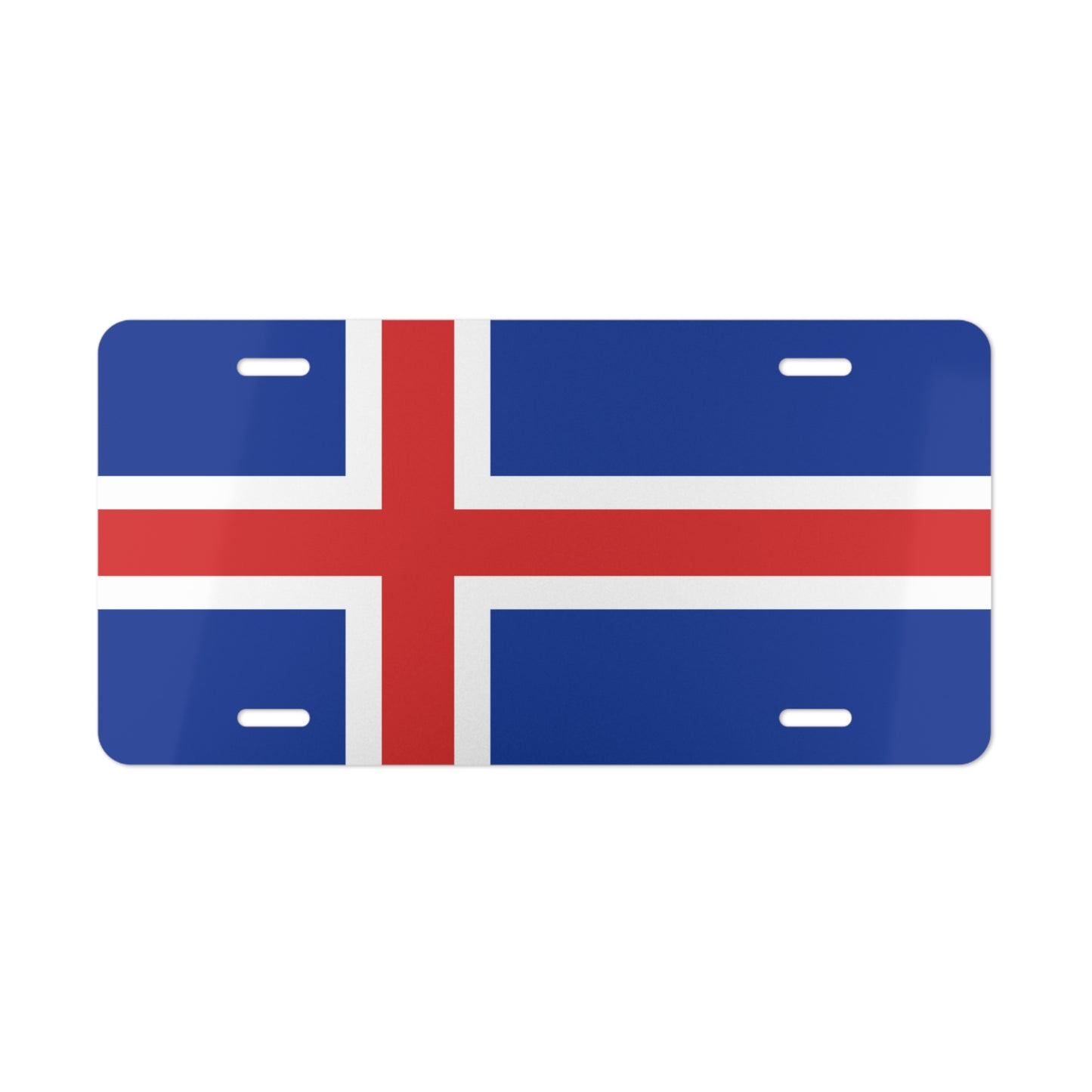 Car Plate Tag - Iceland Flag Design