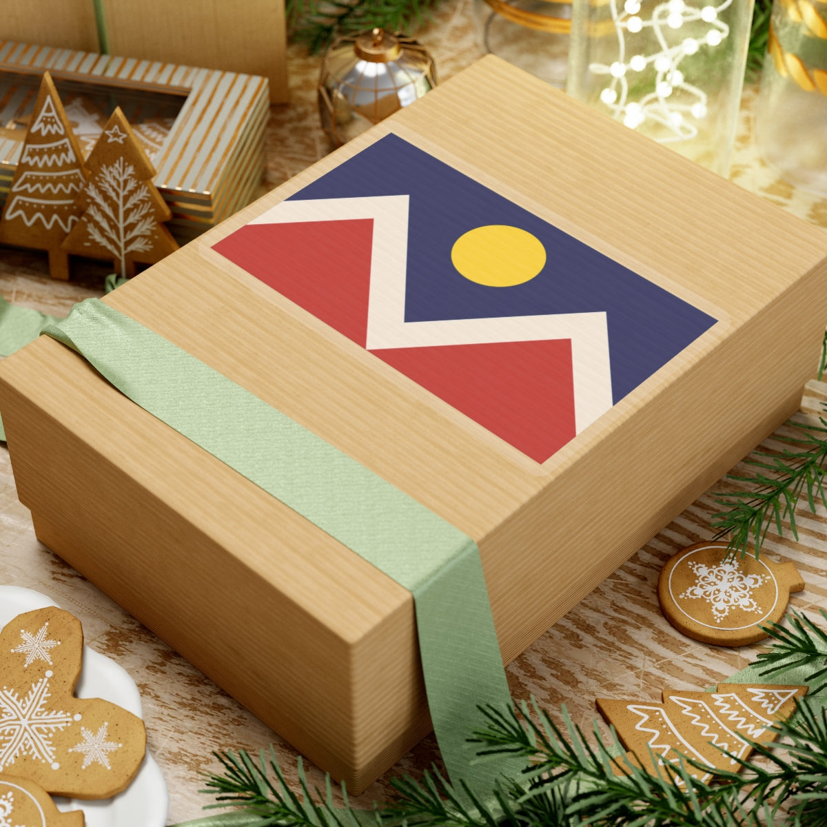 Denver Flag Sticker Kiss-Cut Stickers