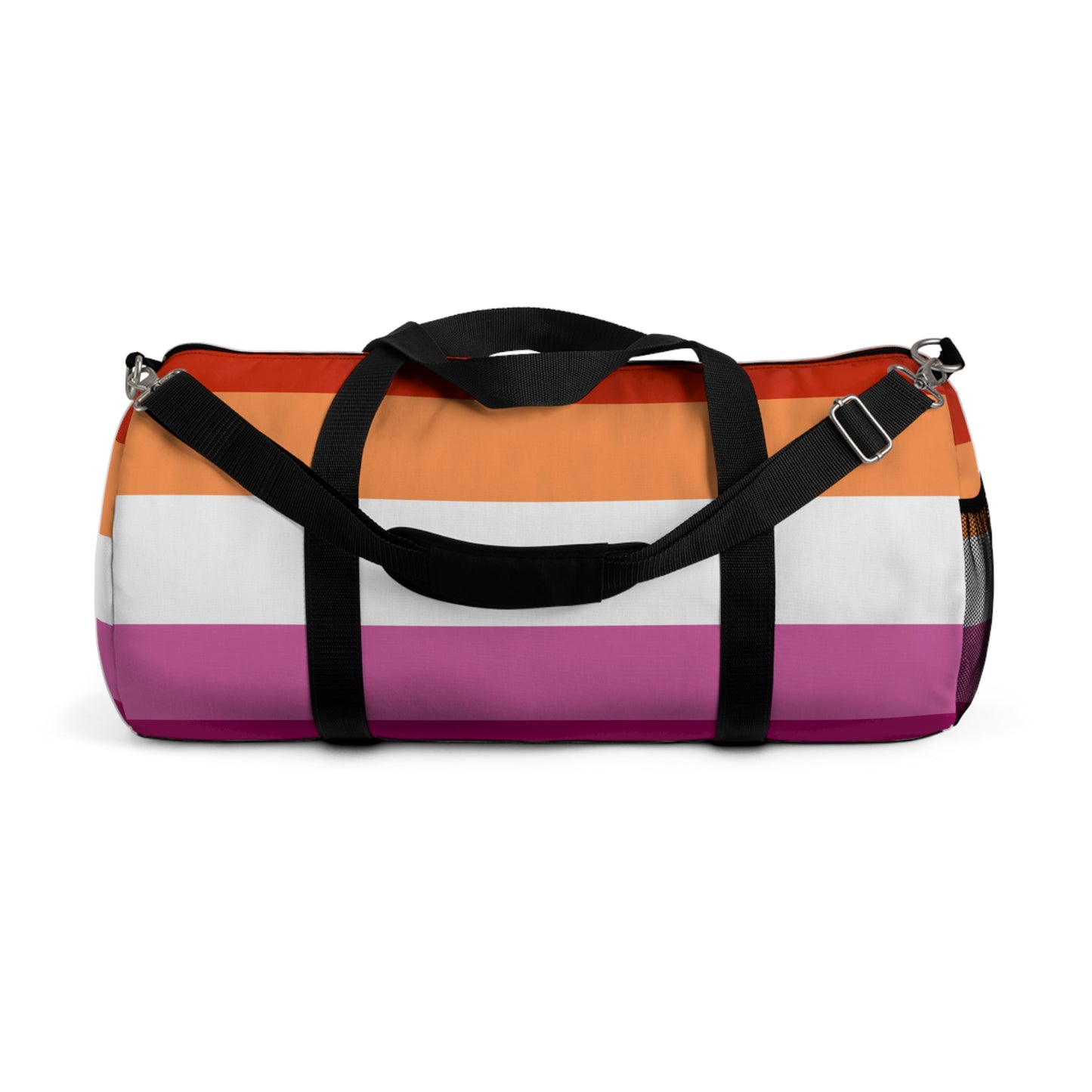 Canvas Duffel Bag with Lesbian Flag Design