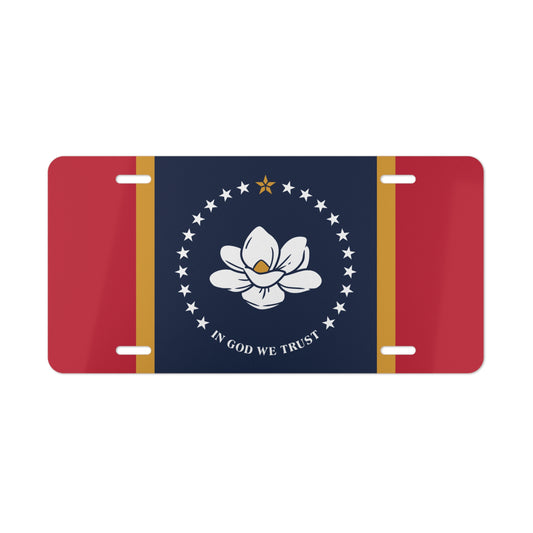 Mississippi Flag Car Plate tag