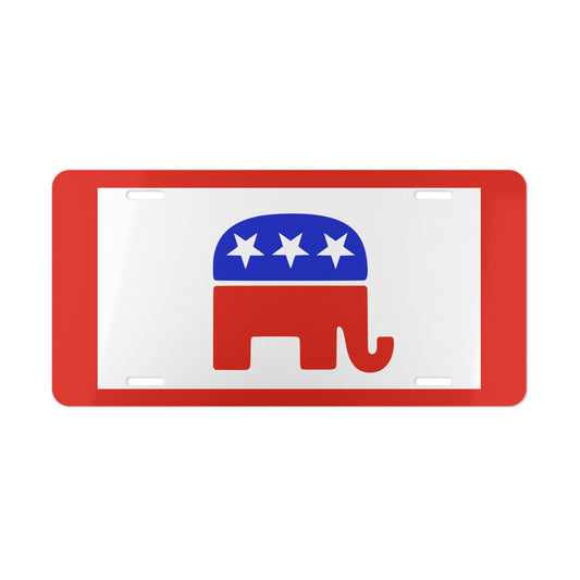 Car Plate Tag - Republican Flag