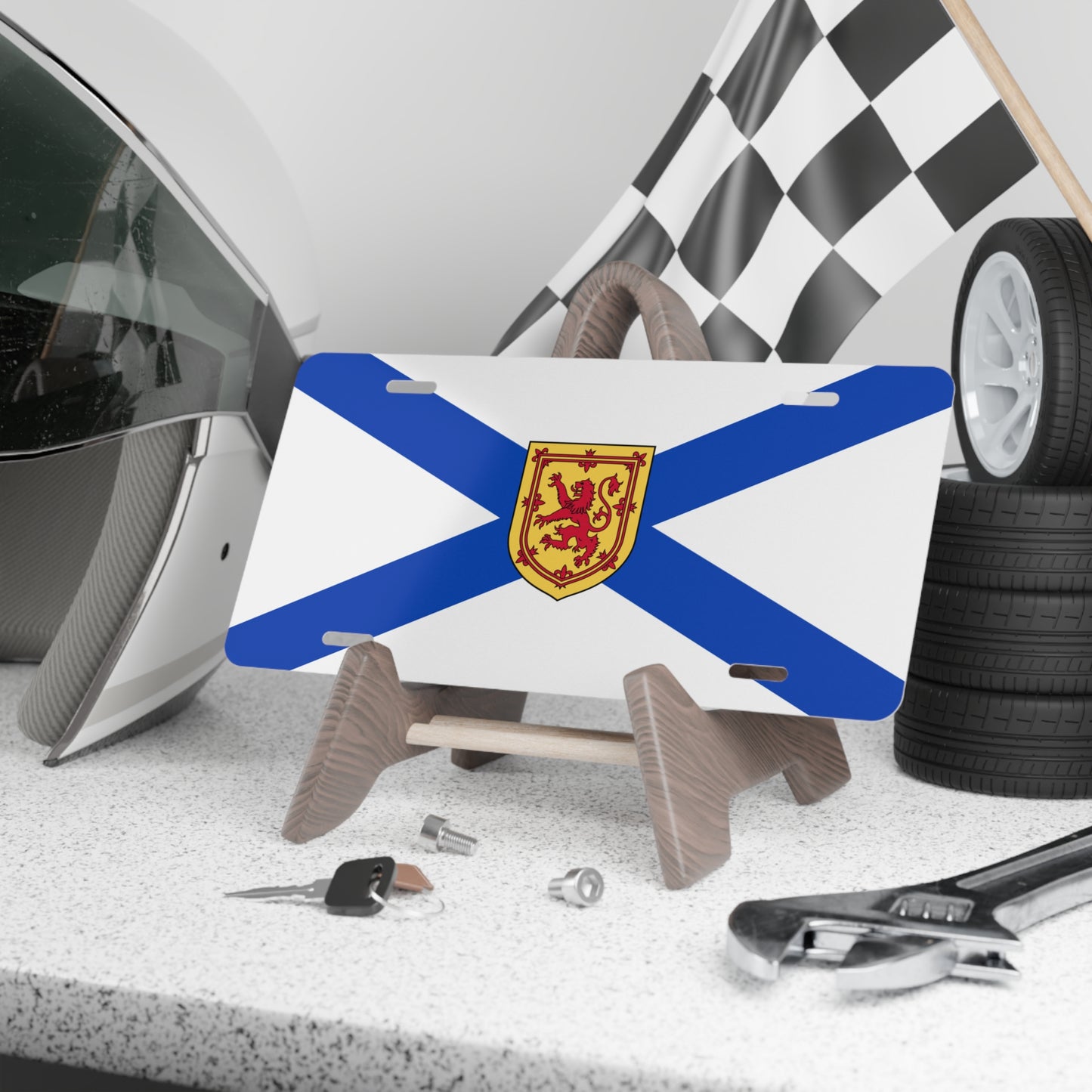 Car License Plate Nova Scotia Flag