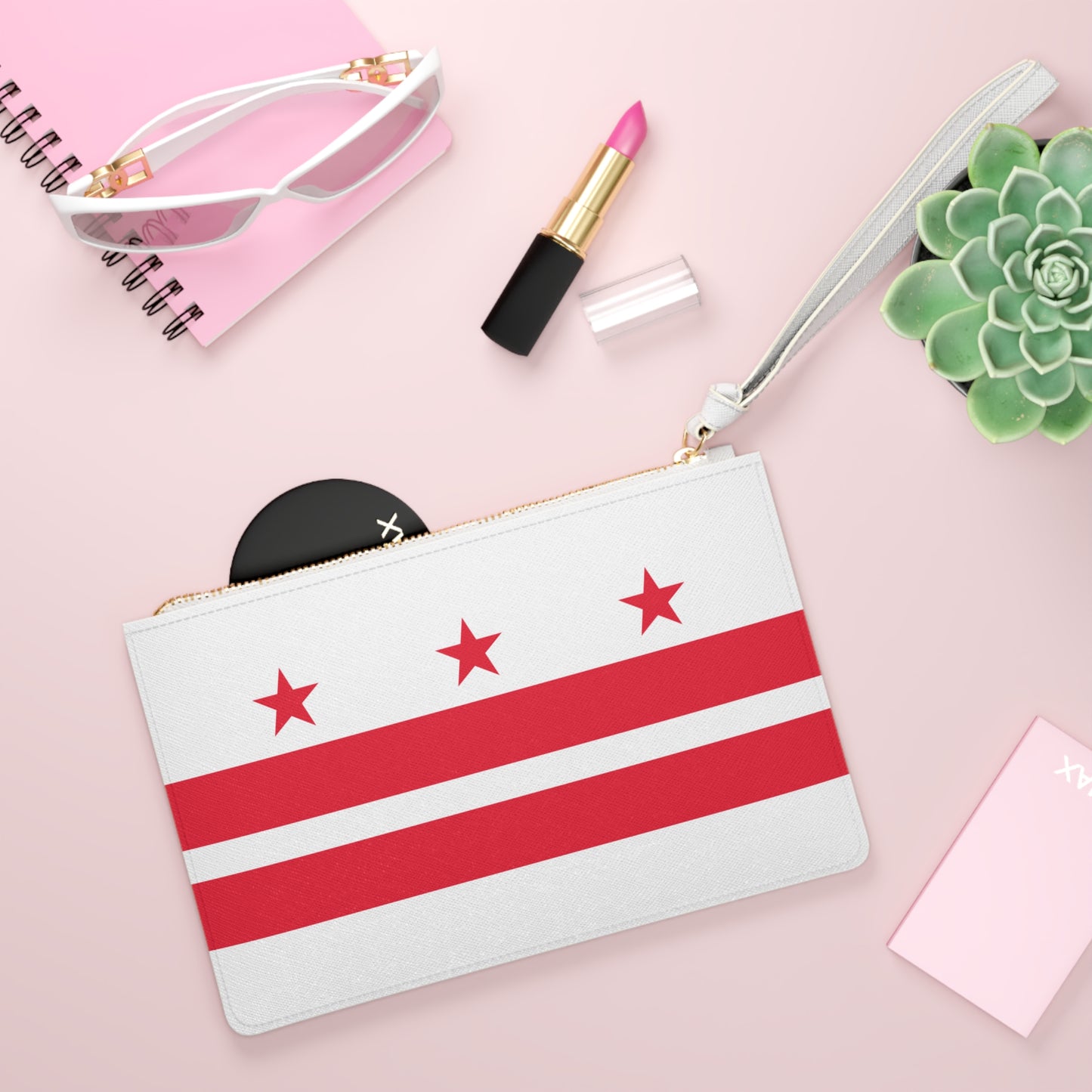 Clutch Bag with Washington DC Flag Design