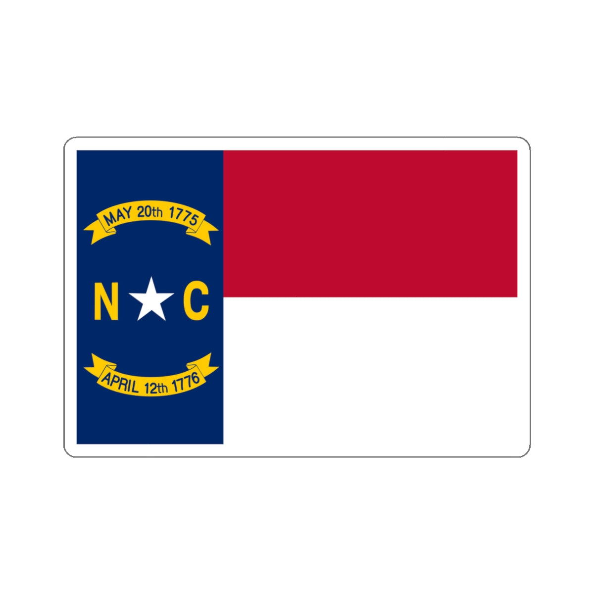 State Flag Sticker - North Carolina  Sticker