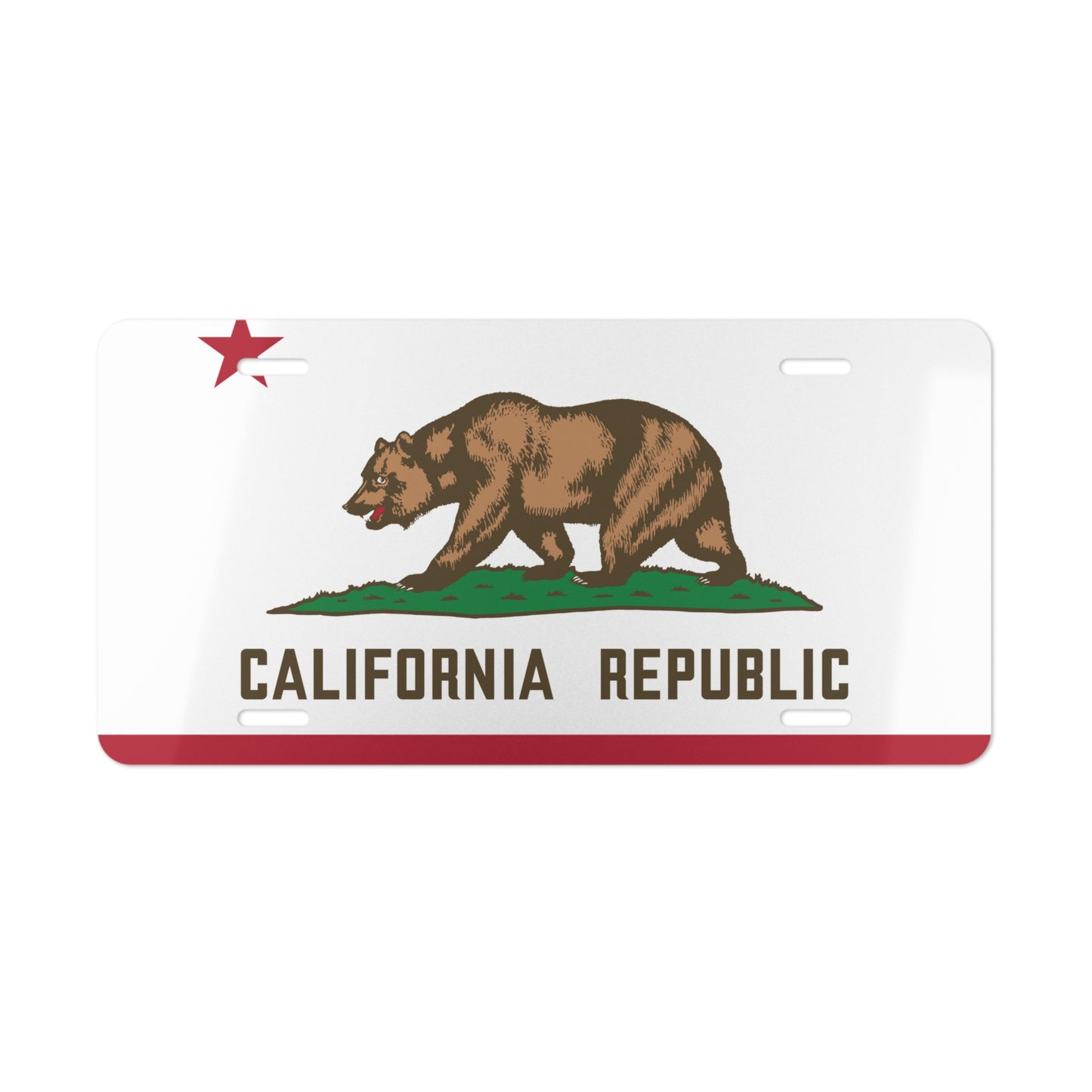 Car Plate Tag - California State Flag