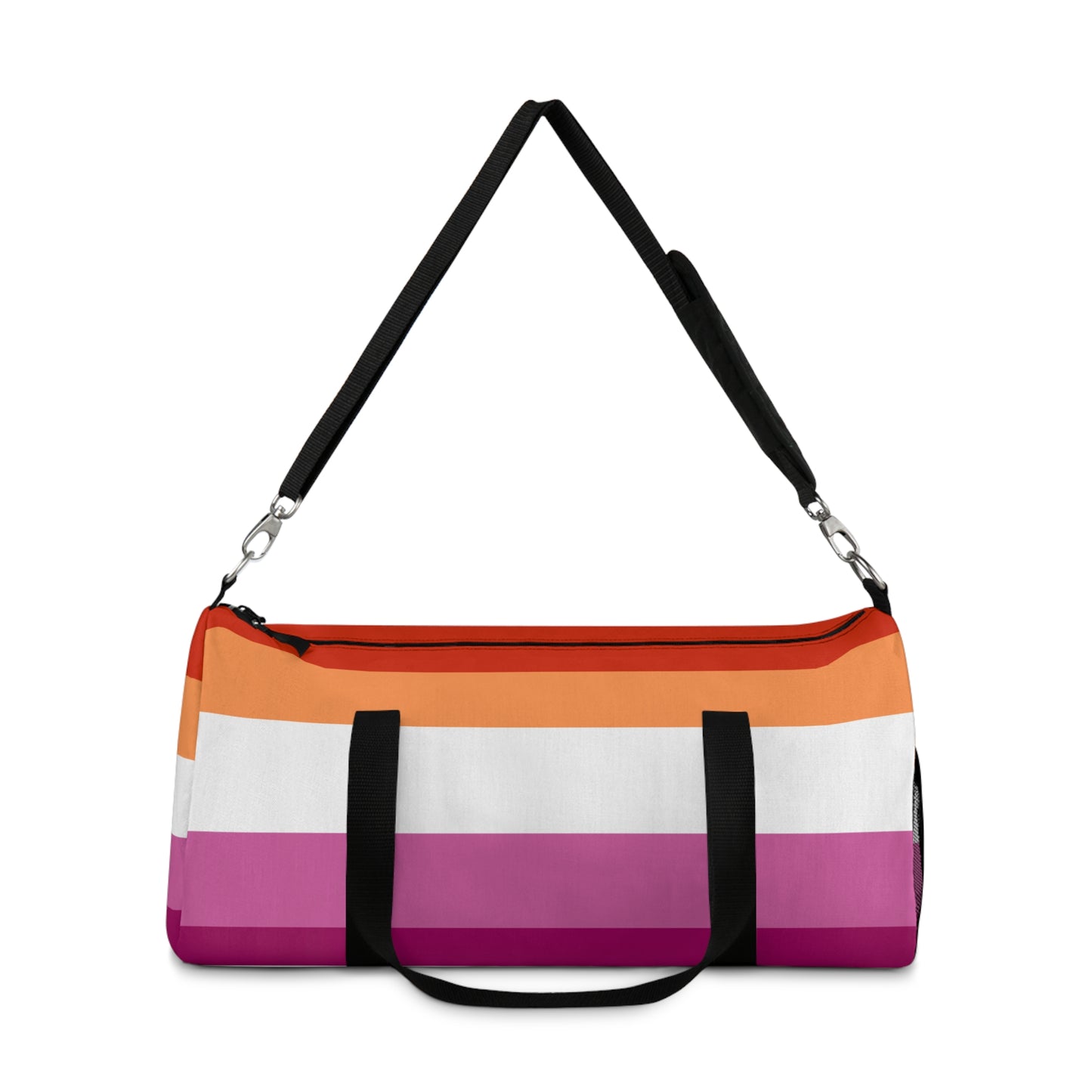 Canvas Duffel Bag with Lesbian Flag Design