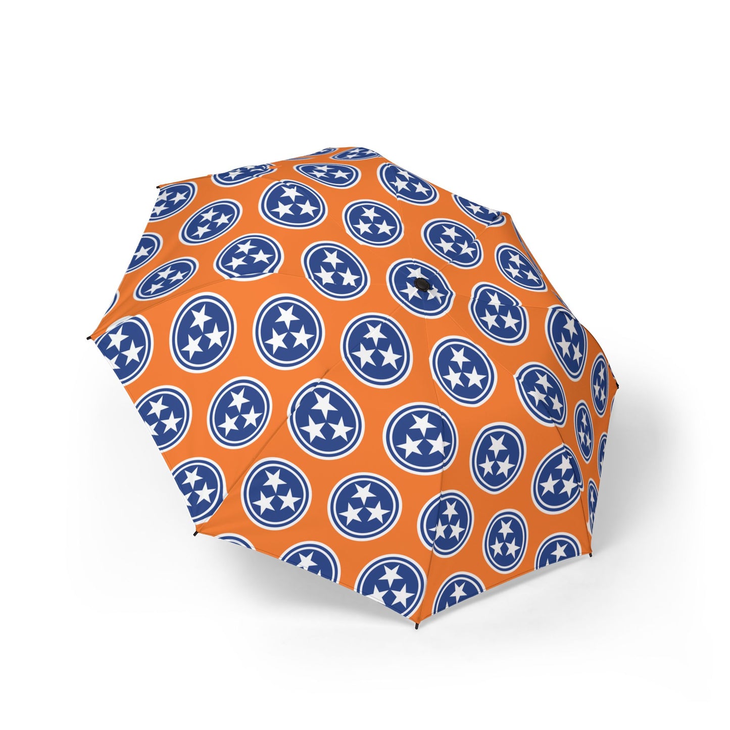 Tri Star orange  Tennessee Foldable Umbrella - Tri Star Tennessee State Flag Pattern - Travel Gift for Rainy Days