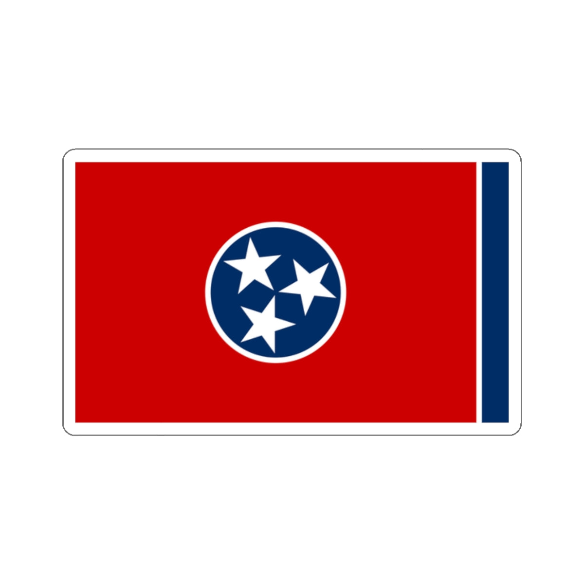 Tennessee Tri Star State Flag Sticker