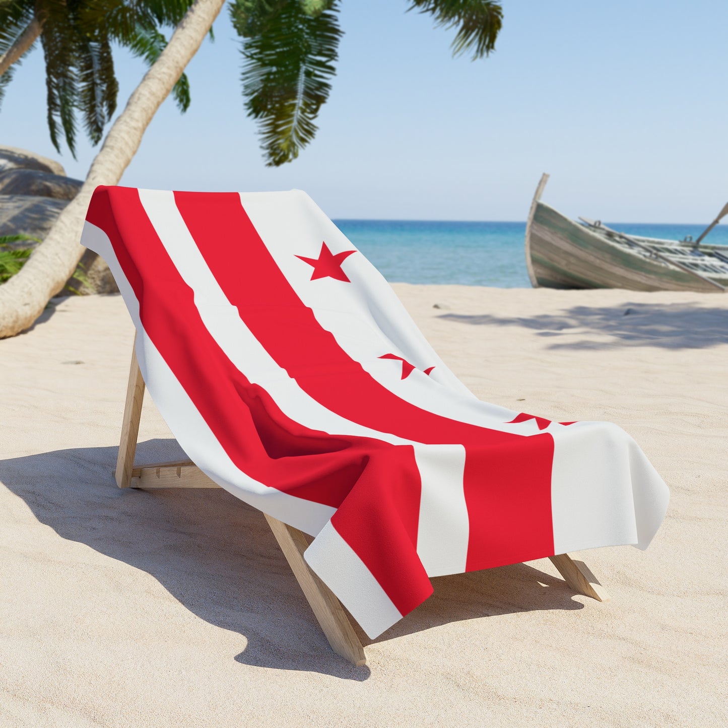 Beach Towel with Washington DC Flag