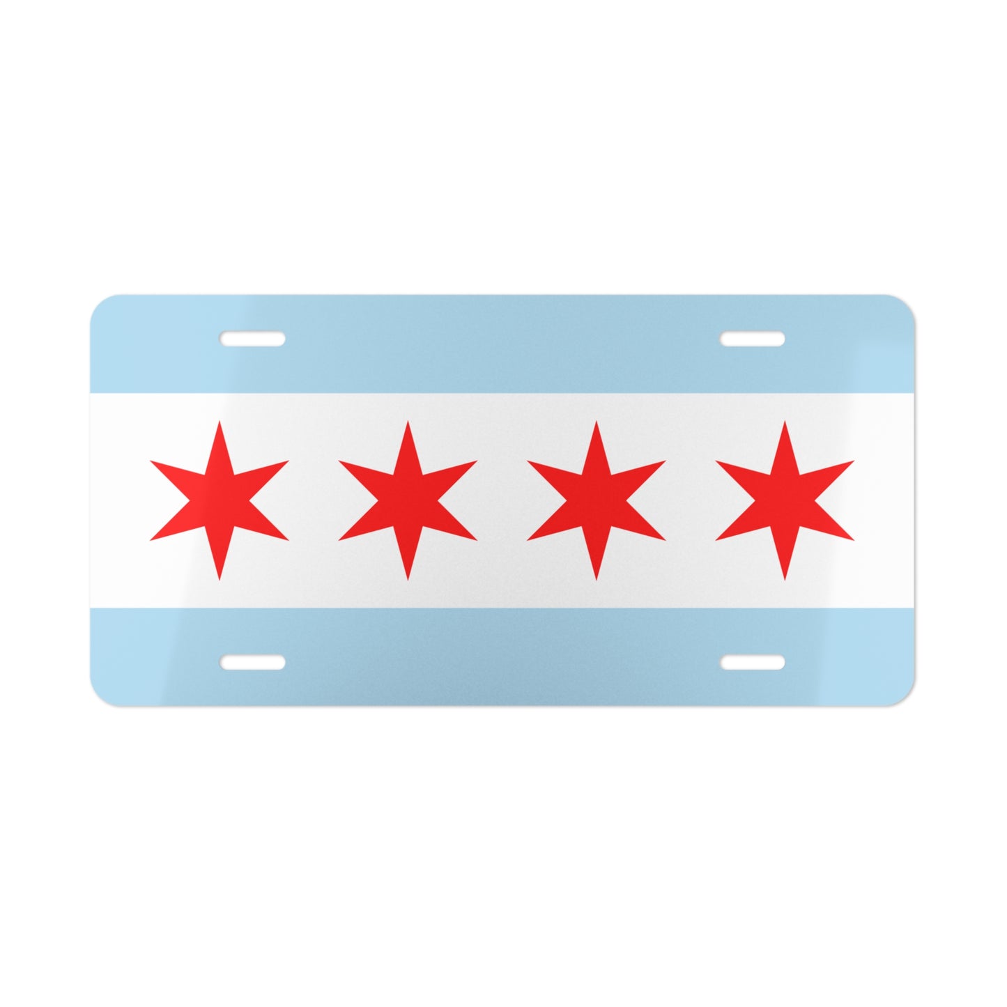 License Plate Chicago Flag