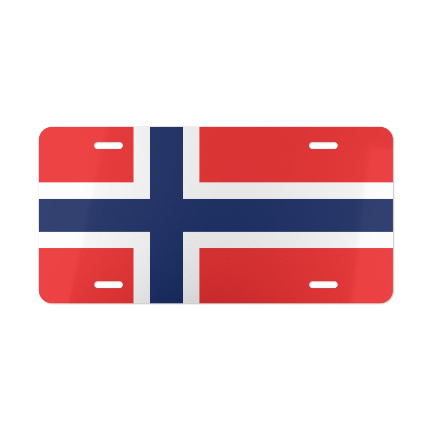 Car License Plate Tag - Norway Flag