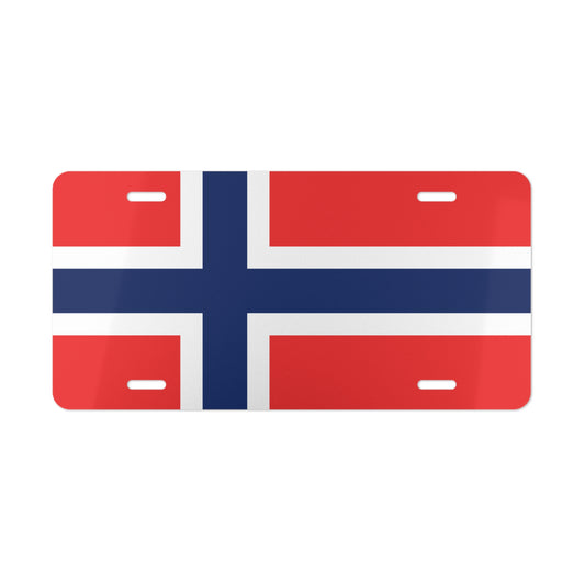 Car License Plate Tag - Norway Flag