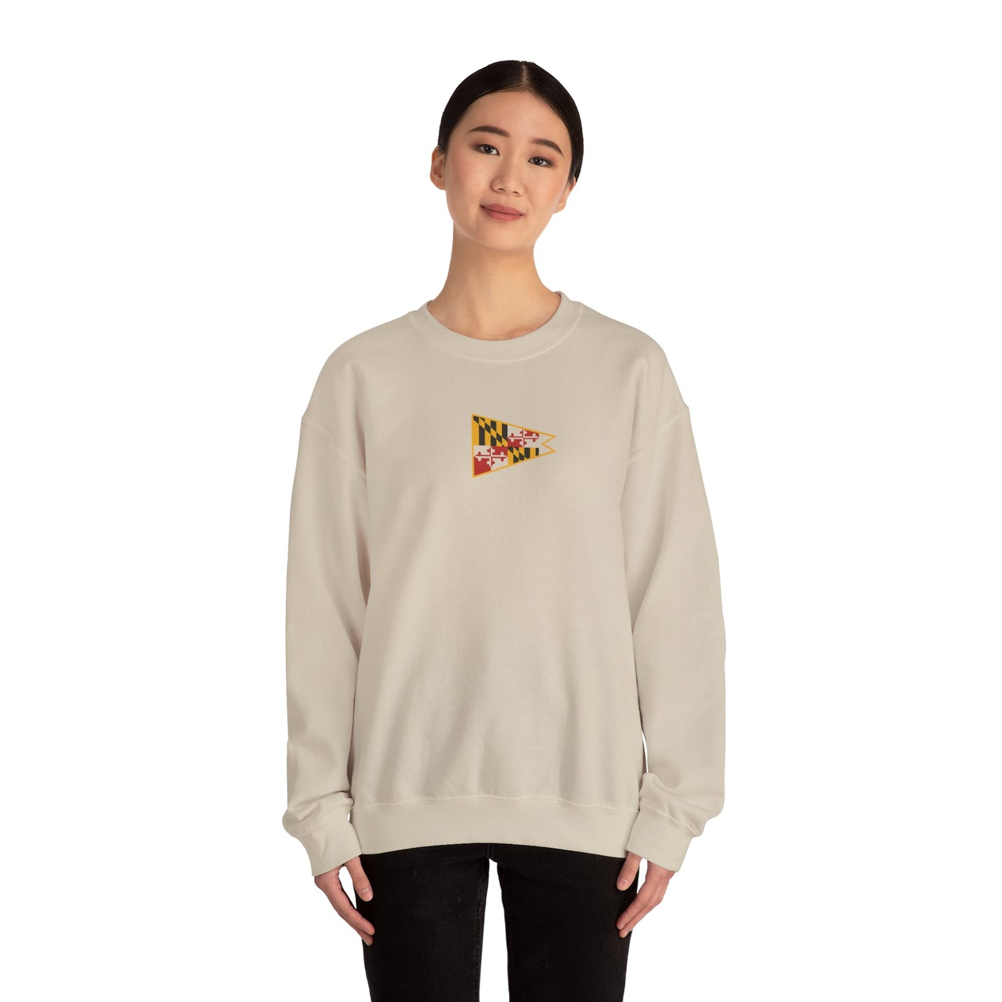 Maryland Flag Crewneck Sweatshirt - Cozy Unisex Heavy Blend