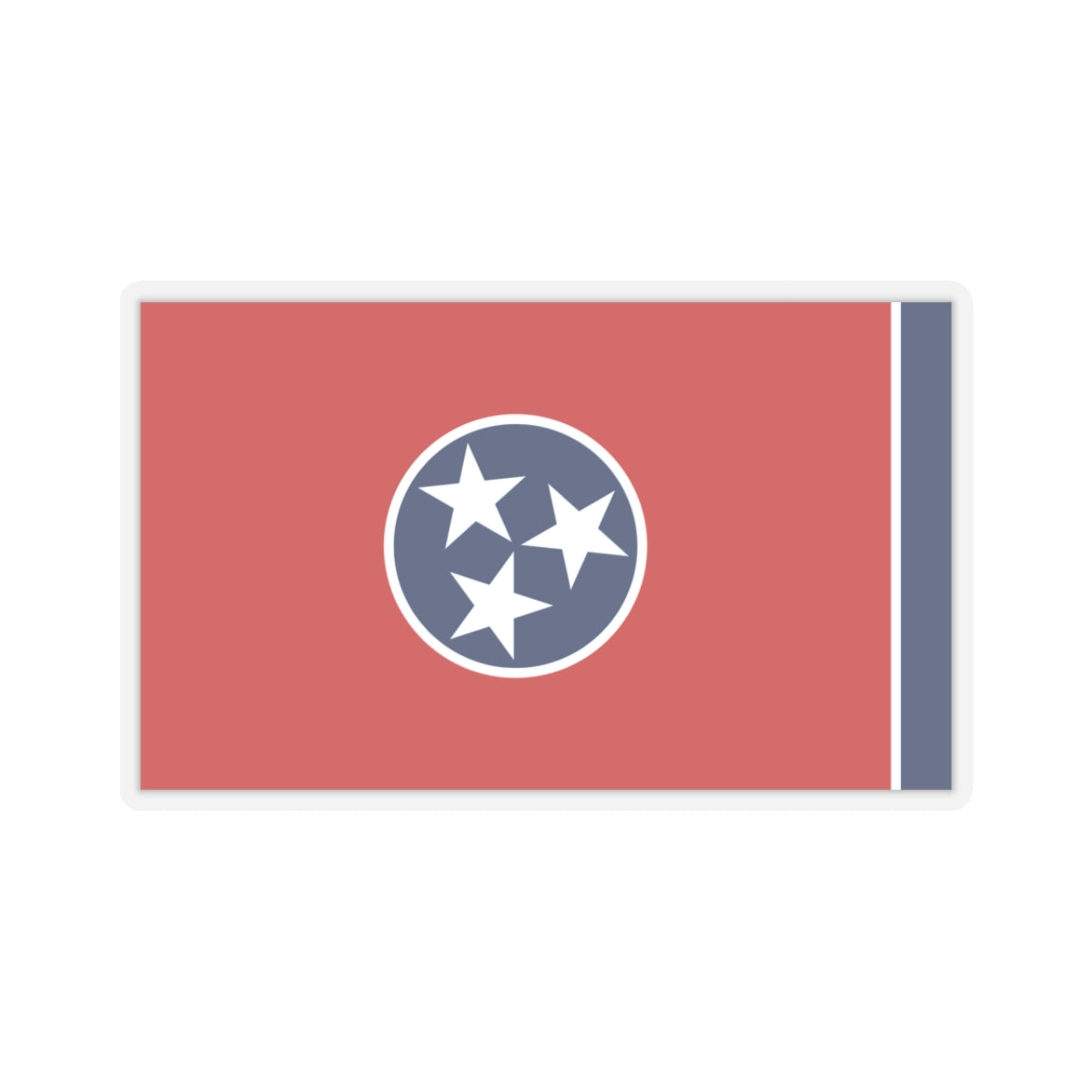 Tennessee Tri Star State Flag Sticker