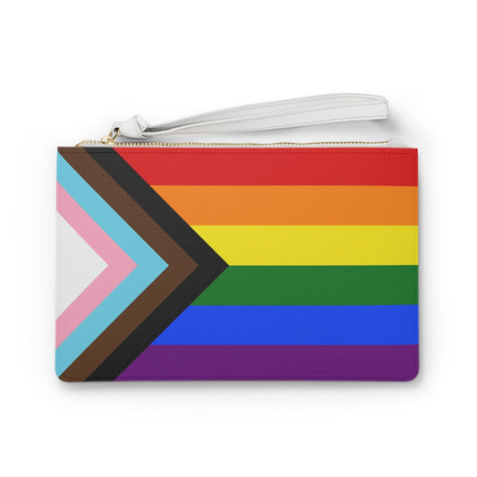 Progress Pride Flag Clutch Bag