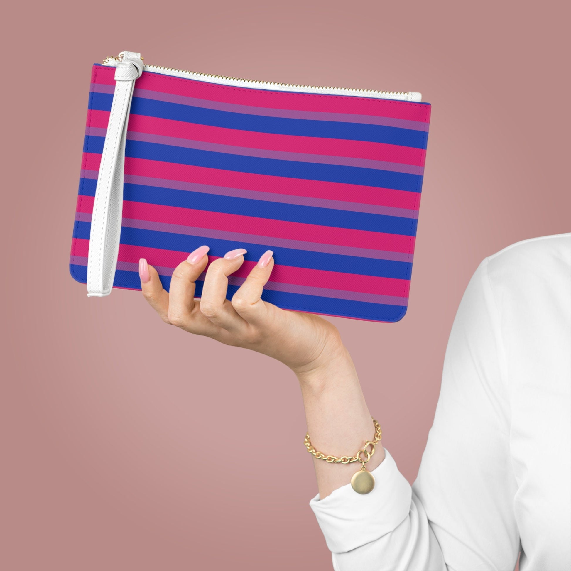 Bisexual Flag Clutch Bag