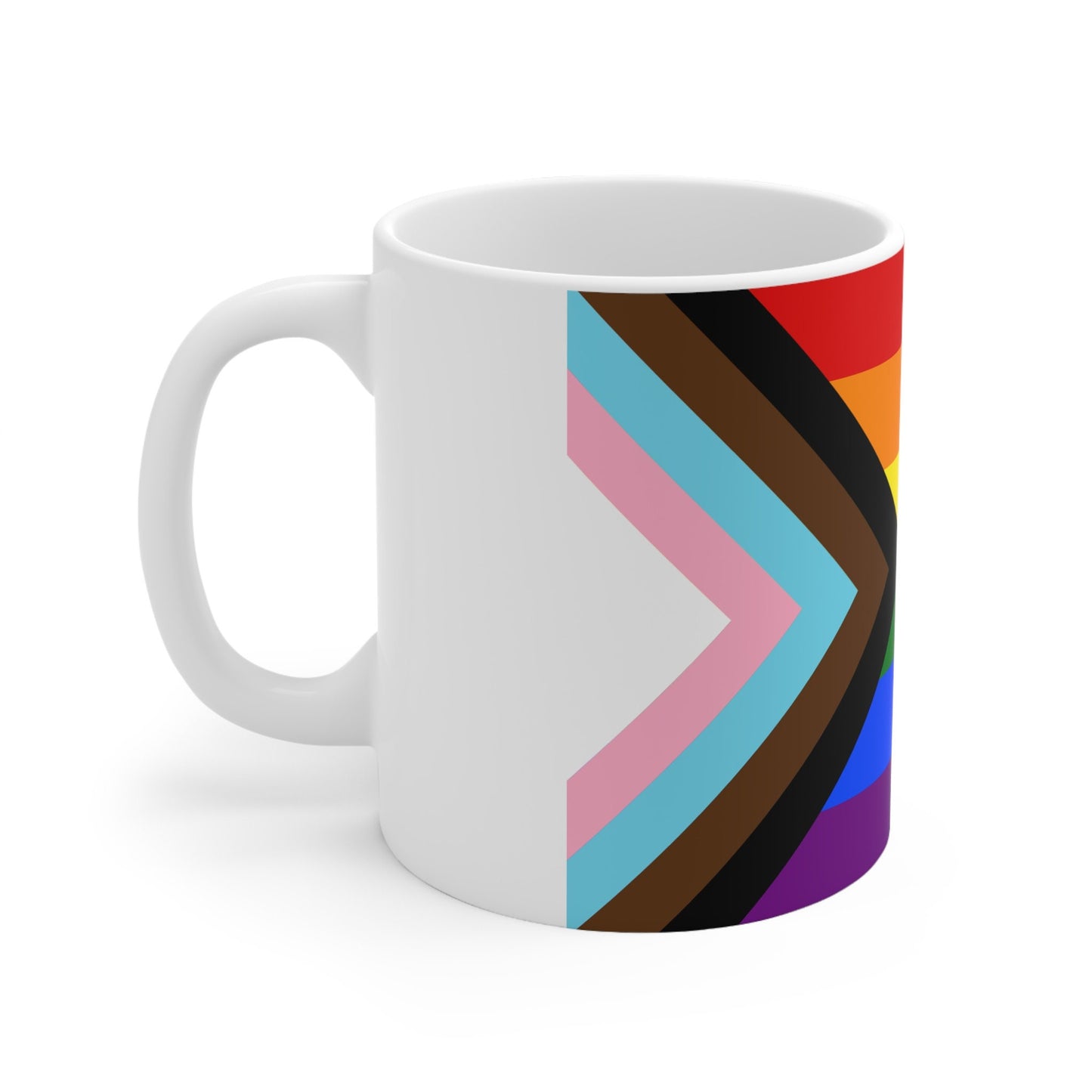 LGBTQ Progress Pride Flag Ceramic Coffee Mug 11oz Contact me for other Pride Flags.